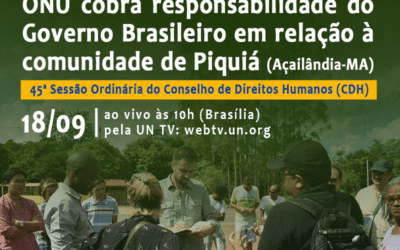 Em relatório ONU cobra responsabilidade do Governo Brasileiro em relação à comunidade de Piquiá